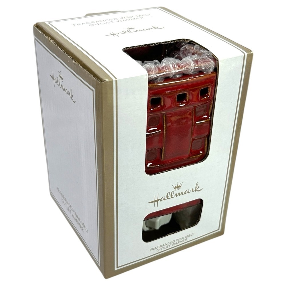 Hallmark Fragranced Wax‎ Melt Outlet Warmer Wall Plug In Red Ceramic Box New